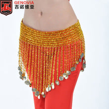 Belly Dance Costume Coins Hip Scarf Belt Gold/silver 2 Colors 2024 - buy cheap