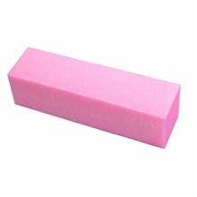 Yzwle 2 peças rosa buffer bloco acrílico unhas arte cuidados dicas lixamento arquivos ferramenta atacado 4 maneiras brilho de alta qualidade 2024 - compre barato