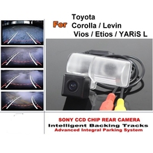 Câmera de estacionamento inteligente para toyota corolla/levin/vios/etios/yaris l, com pistas de estacionamento ccd hd, câmera com visão traseira 2024 - compre barato