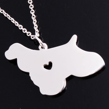 2016 Cocker Spaniel Necklaces With Heart Memorial Women Love Dog Pet Pendant Choker Collares Mujer Jewelry Bijoux Christmas Gift 2024 - buy cheap