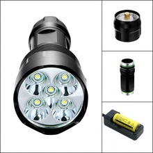 Tinhofire T5 5xT6 5 xCree XM-L T6 6000 Lumens 5-Mode LED Lanterna Tocha Lâmpada luz Caça Camping 18650/26650 Bateria 2024 - compre barato