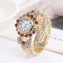Luxury Women Watches Roman Numeral Dial Ladies Quartz Wristwatch colored Rhinestone Bracelet Strap Clock Montre Femme@50 2024 - buy cheap
