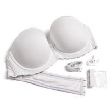 Yandw sutiã ajustado de silicone, branco puro, sem alças, sexy, mulheres, rendas, sutiã sem enchimento, copo 32 34 36 38 40 42 44 46 b c d e f g 2024 - compre barato