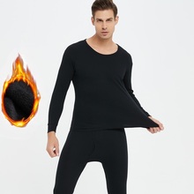 Thermal underwear for men long johns sets keep warm thin fleece inside undershirt and underpants 2024 - buy cheap