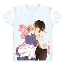 Camisetas de manga curta howl, camisetas de castelo com manga curta em vários estilos, miyazaki hayao hauru no ugoku shiro howl sofie cosplay 2024 - compre barato