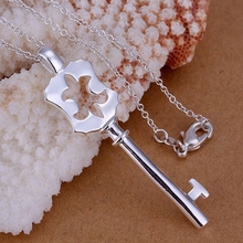 P075 Free Shipping silver plated Necklace, 925 fashion silver jewelry Steller key /OYQOVVDD OYQOVVDD 2024 - buy cheap