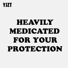 YJZT 14.6CM*8.6CM HEAVILY MEDICATED FOR YOUR PROTECTION Vinyl Decal Car Sticker Diesel Black/Silver C3-0925 2024 - buy cheap