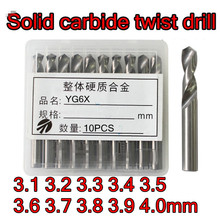 3.1 3.2 3.3 3.4 3.5  3.6 3.7 3.8 3.9 4.0mm 10pcs/set HRC45 Solid carbide twist drill Free shipping 2024 - buy cheap