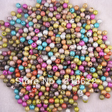 Frete grátis 6 mm 500 Pcs de várias cores Stardust acrílico Spacer Beads Matte contas DIY Accressories 2024 - compre barato