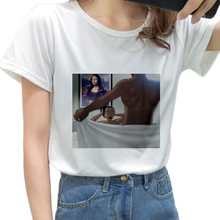 Camiseta feminina de personalidade, camiseta harajuku de estética, seção fina e engraçada, roupa feminina de verão 2020 2024 - compre barato