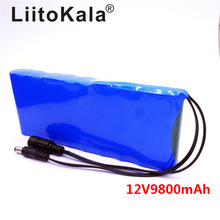 Liitokala-Paquete de batería portátil de 12V y 9800Mah, Monitor de cámara con capacidad de iones de litio, superrecargable, incluye 2024 - compra barato