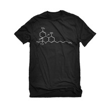 Мужская футболка с коротким рукавом, с принтом молекулы Thc, лето 2019 г. 2024 - купить недорого