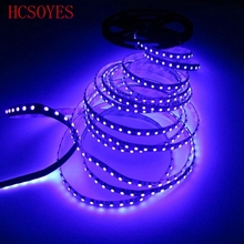 Tira de luces led ultravioleta, DC12V 3528, 5 m/lote, PCB blanco UV, no a prueba de calor, 120 unids/m, 395nm, 3528 SMD, púrpura, 600, LED Flex strip 2024 - compra barato