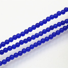 4-12mm Accessory DarkBlue Chalcedony Beads Semi Finished Stone Balls Round New Diy Jewelry Making Girls Christmas Gifts 15inch 2024 - buy cheap