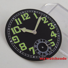 35mm black luminous dial fit eta 6498 ST movement Watch D59 (dial+hand) 2024 - buy cheap