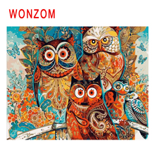 WONZOM Bird Diy Painting By Numbers Abstract Animal Oil Painting Owl Cuadros Decoracion Acrylic Paint On Canvas Modern Art Gift 2024 - buy cheap
