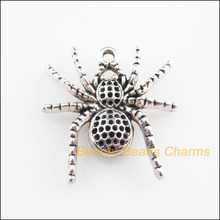New 10Pcs Tibetan Silver Color Animal Spider Charms Pendants 25x26mm 2024 - buy cheap