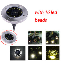 Super Solar Power Buried Light Ground With 16LED 2V/100mA Lamp Outdoor Path Garden Decking Underground Lamps Dropshipping June#6 2024 - buy cheap