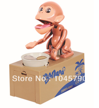 Free Shipping 1 X Automated Brown Monkey Steal Coin Piggy Bank Money Box Coin Bank For Christmas Gift Birthday Gift 2024 - buy cheap