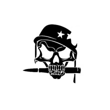 13.6*13.9CM Skull Helmet bBulletproof Cars Car Stickers Stylish Motorcycle Vinyl Decals Black/Silver C7-1008 2024 - buy cheap