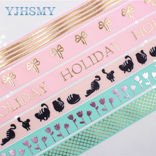 YJHSMY G-18522-241,22 mm 10 yards Hot stamping Ribbons Thermal transfer Printed grosgrain Wedding Accessories DIY materials 2024 - buy cheap