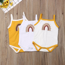 2019 Infant Baby Kids Girl One-piece Bodysuit Babies Rainbow Striped Sling Jumpsuit Outfit Clothes 0-24M Tops 2024 - buy cheap