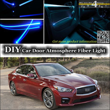 Luz de ambiente de afinación interior, banda de luces de fibra óptica para Infiniti Q50 V37, iluminación de Panel de puerta, Sintonización interior 2024 - compra barato