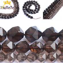 Faceted Smoky Quartzs Stone Beads Round Loose Spacer Beads 15'' Strands 6mm/8mm/10mm For Jewelry Making DIY Bracelets Necklaces 2024 - buy cheap