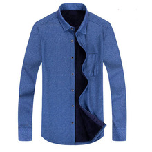 MFERLIER men plaid shirts 5XL 6XL 7XL 8XL Plus size fleece Winter Autumn thick warm cotton larger size casual shirts men 2024 - buy cheap