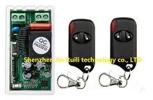 Sistema de interruptor de controle remoto sem fio ac220v 10a 1ch 1 * receptor + 2 transmissores olho de gato para eletrodomésticos porta de garagem