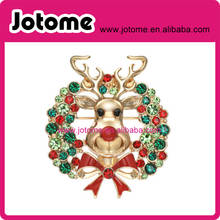 100pcs Fashion Christmas Lovely Milu Deer/reindeer Rhinestone Brooch pin 2024 - buy cheap