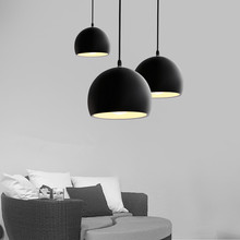 Modern fashion simple E27 LED lamp half-round aluminum chandelier for bar bedroom restaurant hanglamp suspension luminaire 2024 - buy cheap