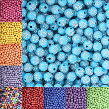 100pcs/lot 8mm Dots Print Round Acrylic Beads Loose Spacer Beads For Jewelry Making DIY Bracelet Necklace 2024 - buy cheap