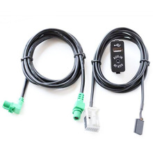 USB Aux Switch + Wire Cable Adapter For BMW E60 E61 E63 E64 E87 E90 E70 F25 F01 F02 F03 F04 F12 F13 2024 - compre barato