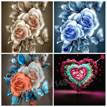 Icon diamond embroidery flower rose mosaic crystal cross stitch full diamond diamond painting DIY sticker decorative painting 2024 - buy cheap