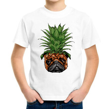 Joyonly-Camiseta en 3d para niños y niñas, camisa con estampado de música y pintura de DJ colorida, hoja verde Pug, 2018 2024 - compra barato