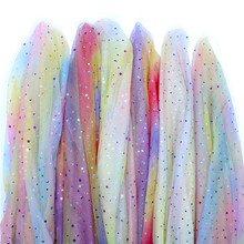 5m/lot 1.5m Width Rainbow Moon&star&love Heart Mesh Fabric Gauze Tulle Tissue Kids Tutu Dress Fabric DIY Sewing Accessories 2024 - buy cheap