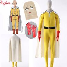 One Punch Man Cosplay Costumes Saitama Cosplay Jumosuits+Cloak+Belt+Hat+Gloves Full Set for Halloween Party and hat women men 2024 - buy cheap