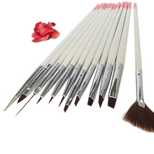 12 Pcs Nail Art Polish Painting Drawing Pens Brush Tips Tools Set Wooden Manicure Brushes UV Gel Nail Brushes Beauty Tool B9DM 2024 - buy cheap