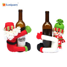 Lumiparty Рождество украшения поставки Санта Клаус красное вино бутылки удержания крышки Снеговик бутылки вина bag Рождество Аксессуары 2024 - купить недорого