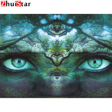 Diamond Mosaic Eye Diamond Painting Landscape Full Drill Square Diamond Embroidery Forest Picture Of Rhinestone XY1 2024 - buy cheap
