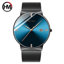 Hannah Martin Men Watches Luxury Top Brand Men Quartz Watch Wrist Watches Waterproof Blue Man Watch Stainless Steel Relogio 2024 - buy cheap