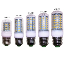 Lámpara LED E27 y E14, bombilla tipo mazorca, lámpara colgante de vela, para decoración del hogar de 220V, 24 36 48 56 69 72LEDs, SMD5730 2024 - compra barato