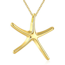 Colar com pingente de estrela de ouro, joia feminina adorável com design dourado joias para festa 2024 - compre barato
