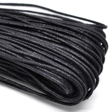 80M Black Waxed Cotton Necklace Jewelry Cord 2mm Dia. 2024 - buy cheap