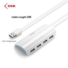 SSK SHU808-hub USB 3,0 de alta velocidad, adaptador divisor de 4 puertos para Mac, Notebook, portátil, de escritorio 2024 - compra barato