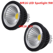 Lâmpada de led super brilhante mr16, cob 9w 12w 15w, mr16 12v, branco quente/branco puro/branco frio, iluminação de lâmpada de led, com 10 peças 2024 - compre barato