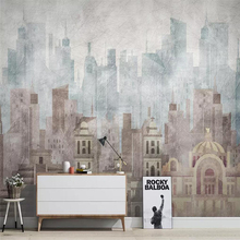 Papel tapiz decorativo de arquitectura geométrica nórdica, pintura de fondo de TV simple y moderna para pared 2024 - compra barato