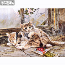 100% Full 5D diy Daimond Painting Cross-stitch Warmhearted Lovely Cats 3D Diamond Painting Full Rhinestones Paintings Embroidery 2024 - buy cheap