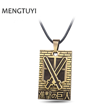 J store Attack on Titan Scouting Legion Figure Pendants Necklaces Shingeki No Kyojin Training Corps vintage Necklace Jewelry 2024 - buy cheap